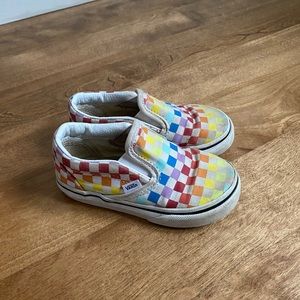Rainbow Checkered Vans
